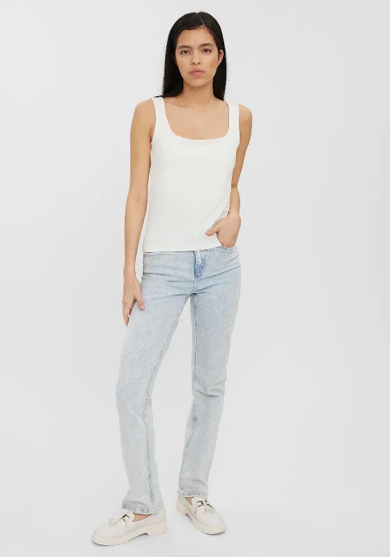 Vero Moda Ola Tank Top, White off shoulder tank