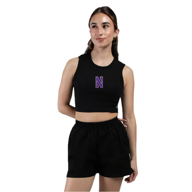 Northwestern Wildcats Women's Hype & Vice Crop Tank silver tank top