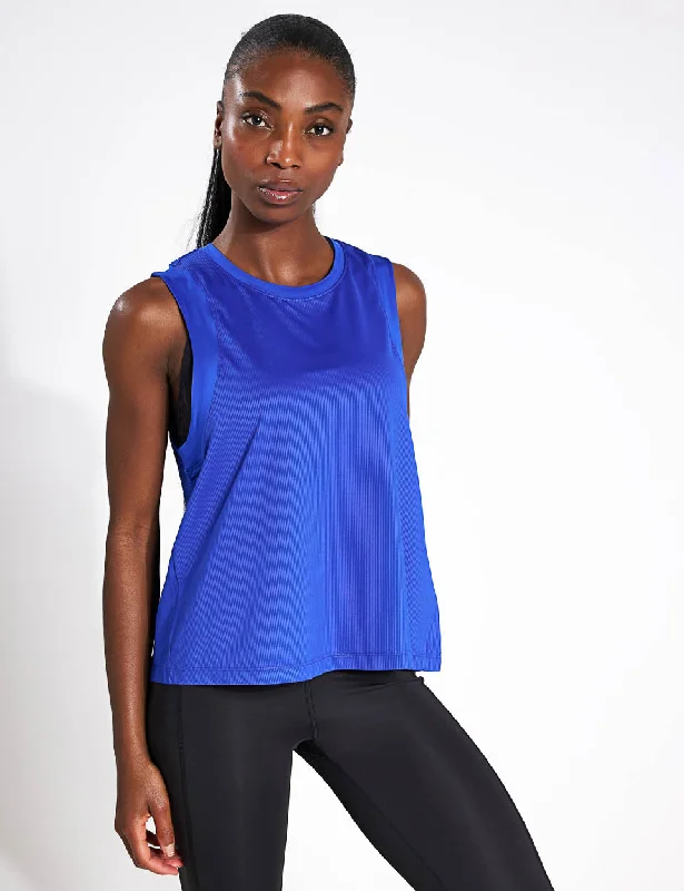 Studio Tank Top - Semi Lucid Blue/Grey Six silver tank top