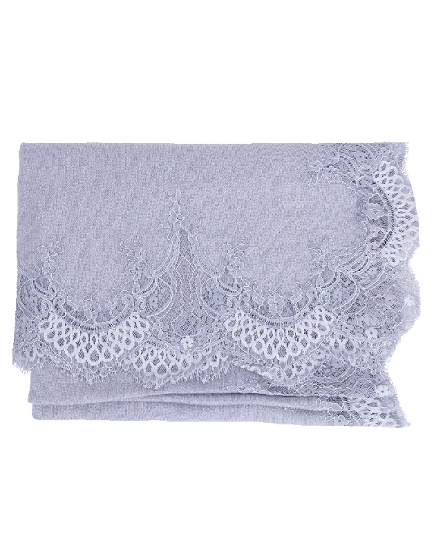 Lace Border Shawl Elegant Wool Shawl Cape