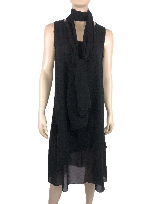 Women's Dress Black Elegant Chiffon Flattering Comfort Fit Shawl Included Quality Fabric made In Canada Yvonne Marie Boutiques Sizes S-XLARGE Elegant Pashmina Shawl Cape