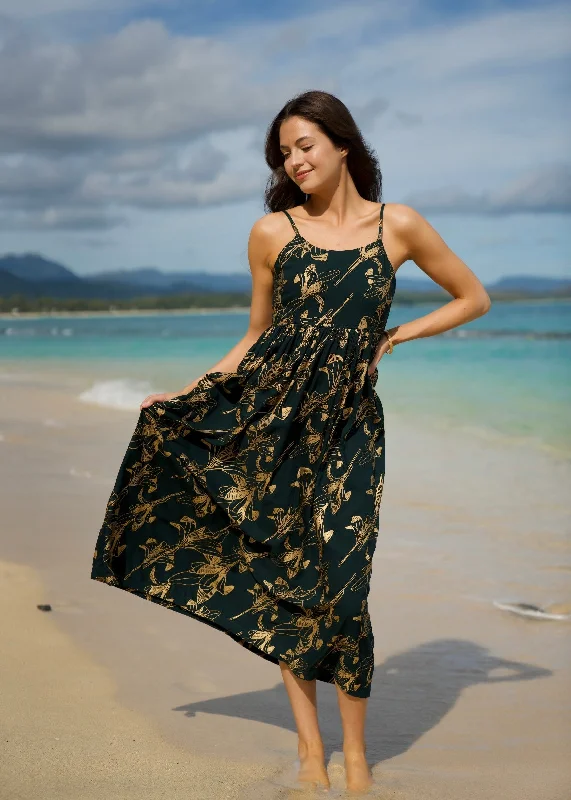 Dress Kale’a Gold Ti Leaf Tunics Yoga stretchy