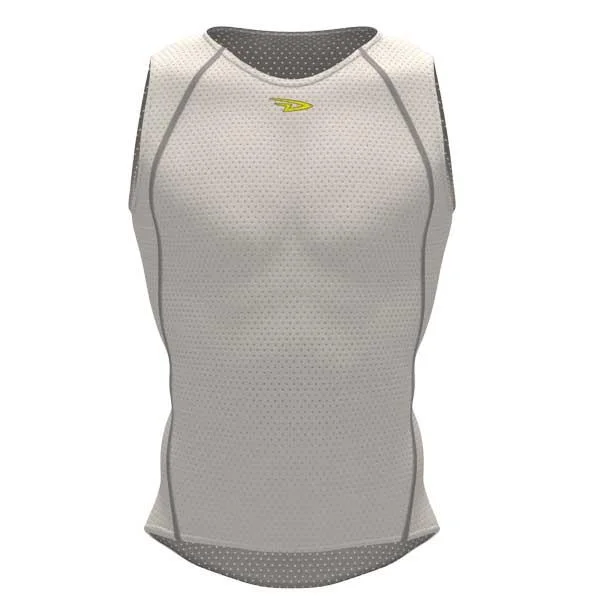 DeFeet UnDLite Recycled Sleeveless Tank White loose fit tank