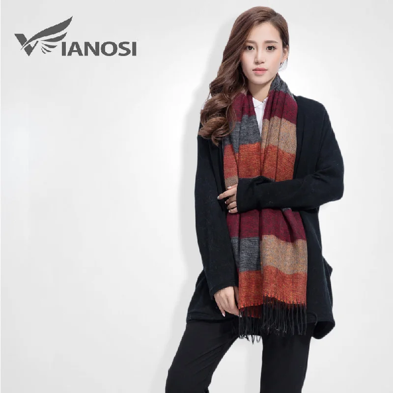 [VIANOSI] Fashion Brand Winter Scarf Women Designer Pashmina Shawls and Scarves Soft Foulard Bufandas VS063 Classic Plain Shawl Wrap