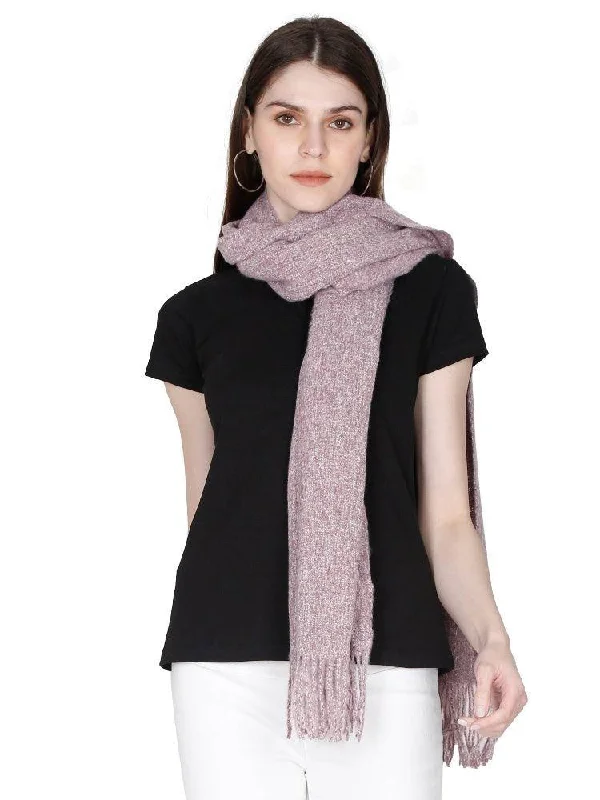 FabSeasons Light Purple Unisex Woolen Scarf, Muffler, Shawl and Stole for Winters Stylish Wool Shawl Wrap