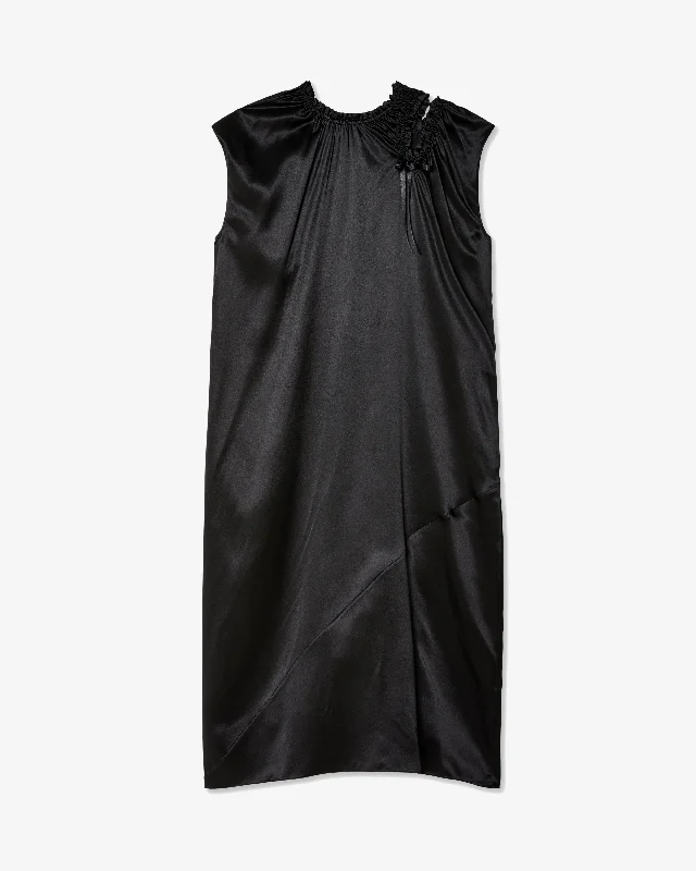 Simone Rocha - Women's Shoulder Bite A-Line Dress - (Black) Tunics Distressed trendy