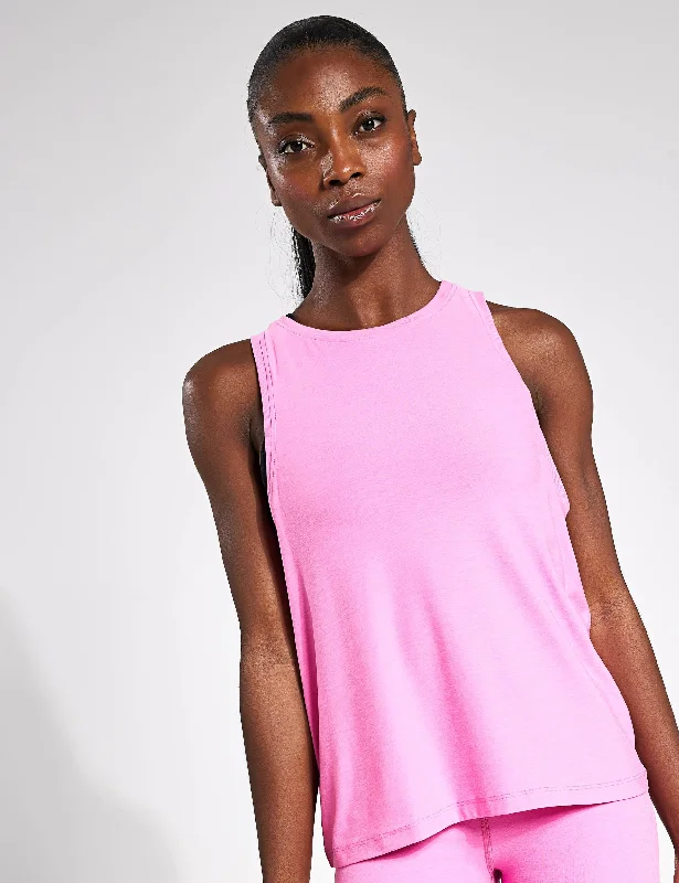 Featherweight Rebalance Tank - Pink Bloom Heather bronze tank top