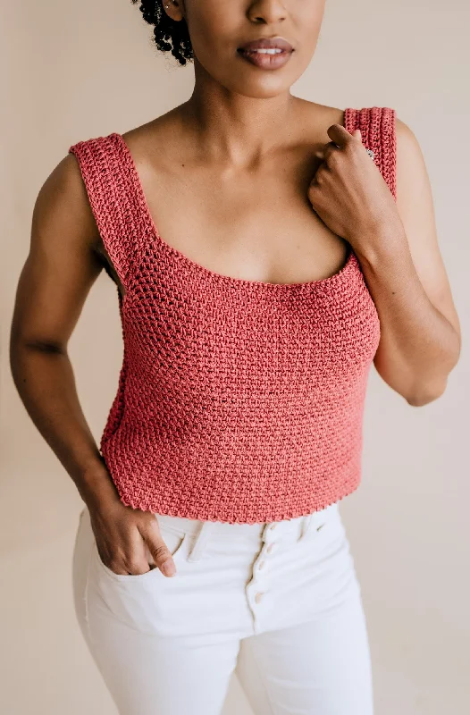 Crochet Kit - Roxie Tank grey tank top