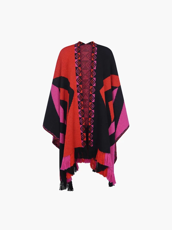 Qero Shawl Stylish Fringed Shawl Cape
