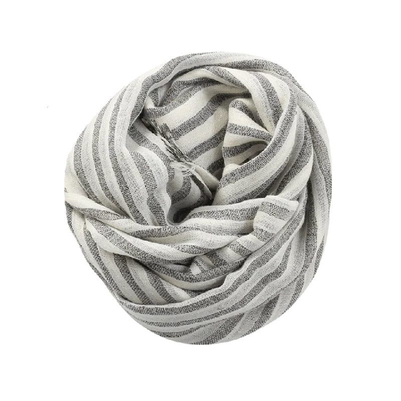 Metallic Striped Shawl Warm Knit Shawl Wrap