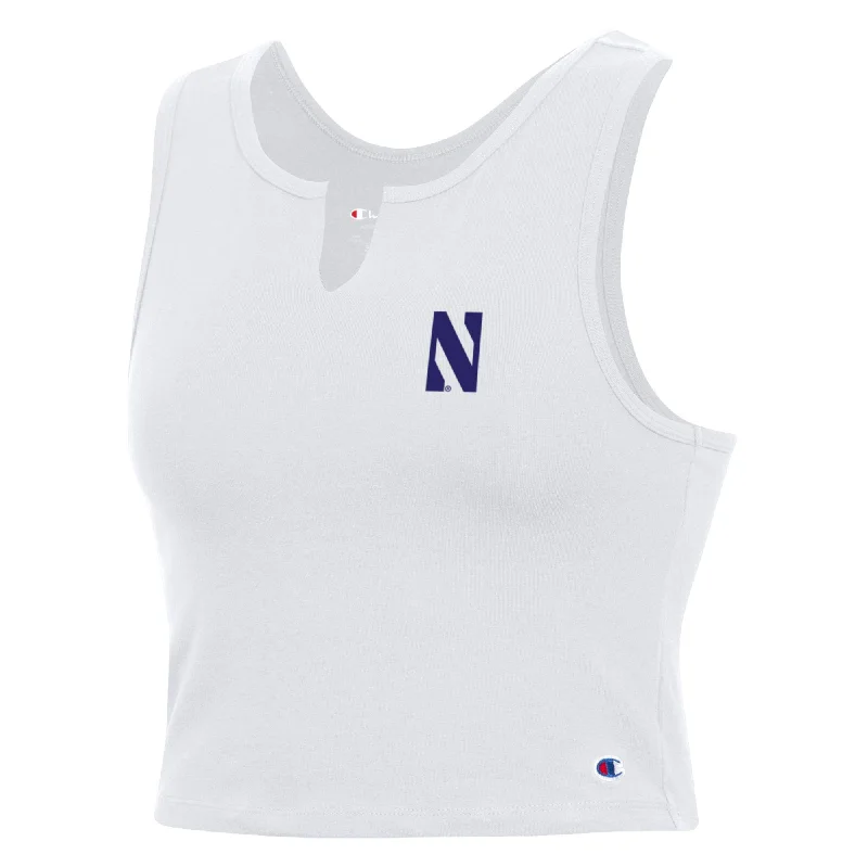 Northwestern Wildcats Women's Champion White Logo Tank coral tank top