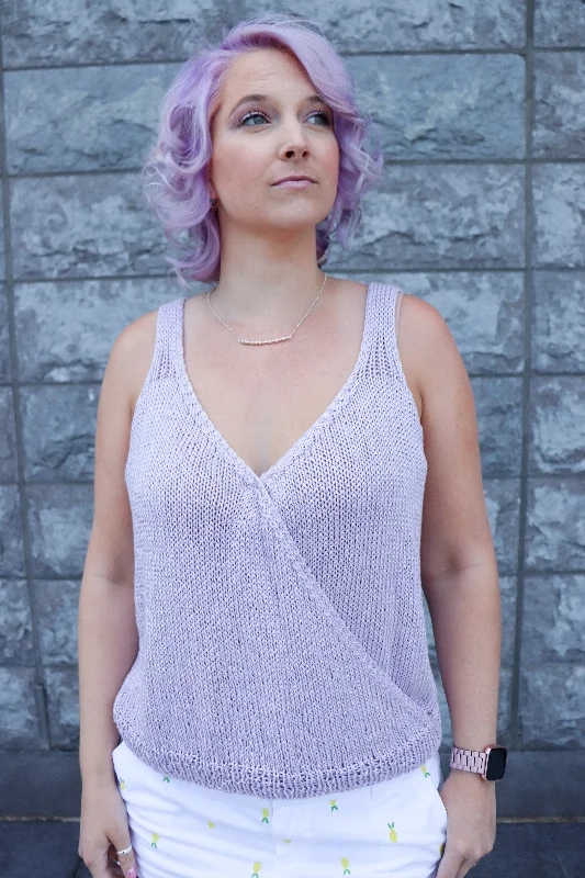 Knit Kit - Tulip Wrap Tank lavender tank top