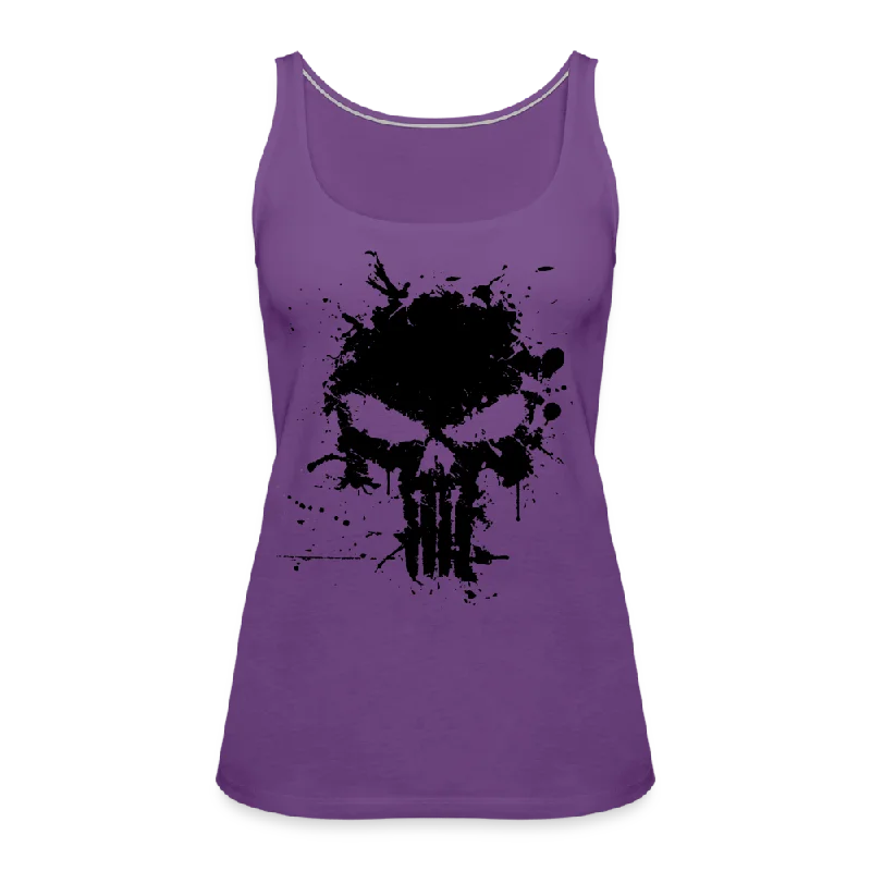 Women’s Premium Tank Top - Punisher Splatter gym tank top