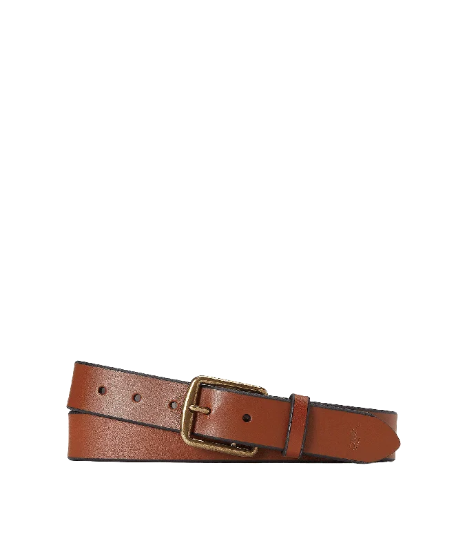 Saddle Leather Dress Belt - Brown Tunics Floral girly