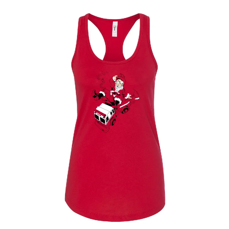 FFC 343 Let's Ride Santa Women's Razorback Tank fashionable tank top