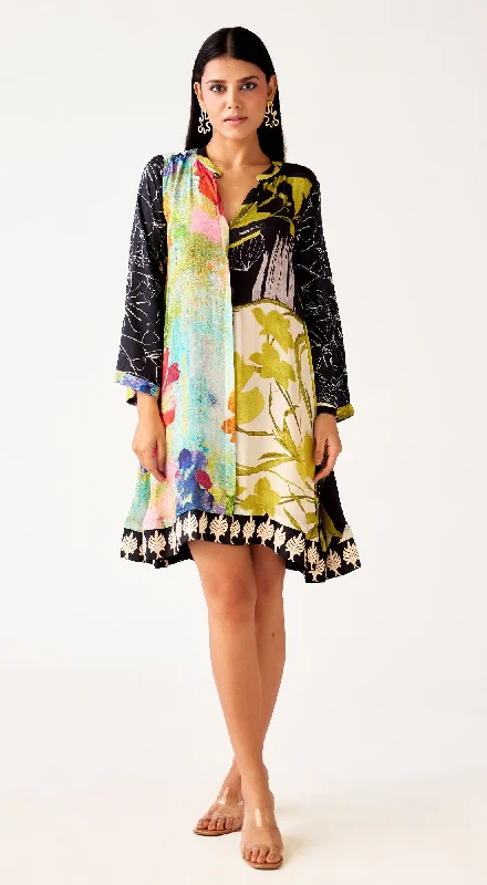 Multi Crepe Floral Dress Tunics Favorite customer