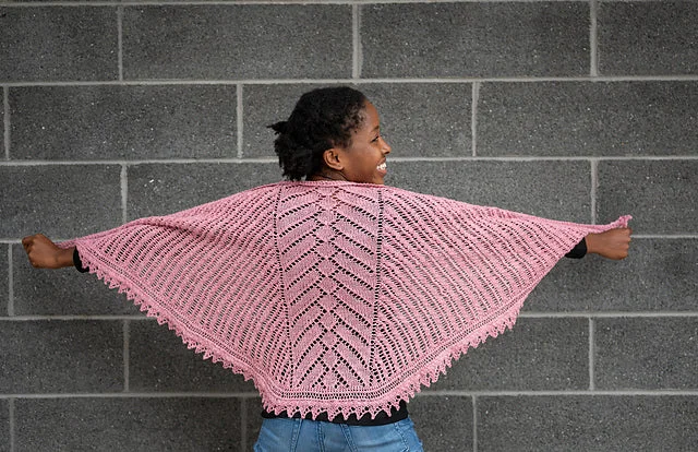 Jocelyn Shawl Pattern Leaflet by Melissa Leapman for Juniper Moon Farm Soft Pashmina Shawl Wrap