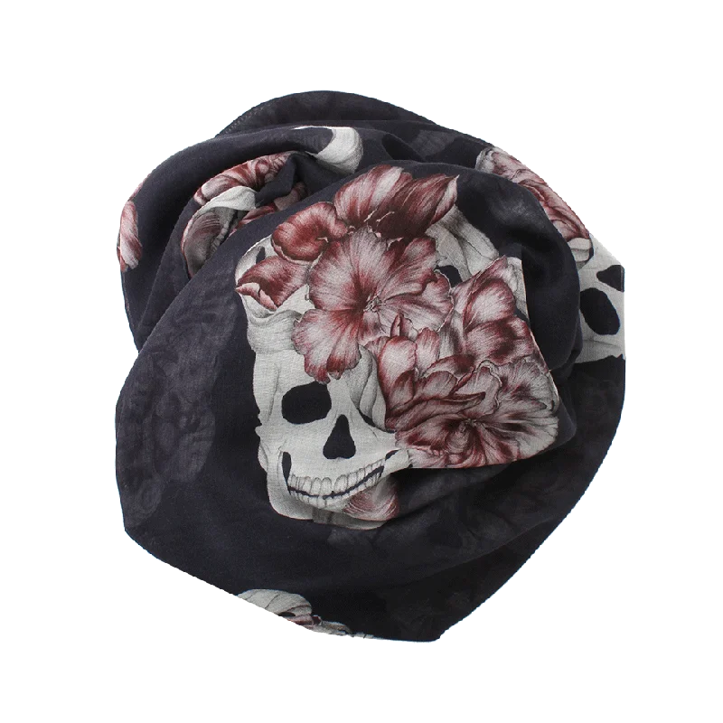 Romantic Skull Shawl Pashmina Comfortable Shawl Scarf Wrap