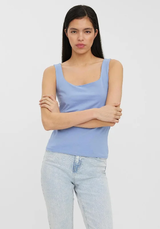 Vero Moda Ola Tank Top, Blue strappy tank top