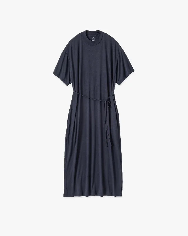 Wool Cordura® Jersey Mock Neck Dress Tunics Stylish modern