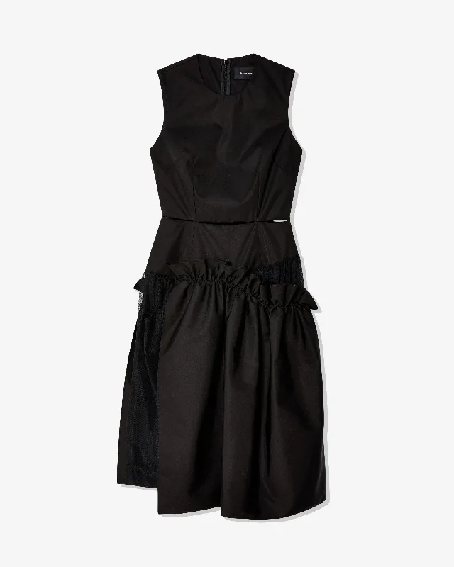 Simone Rocha - Women's Re-edition Trench Twill Fitted Dress - (Black) Tunics Chinos classic