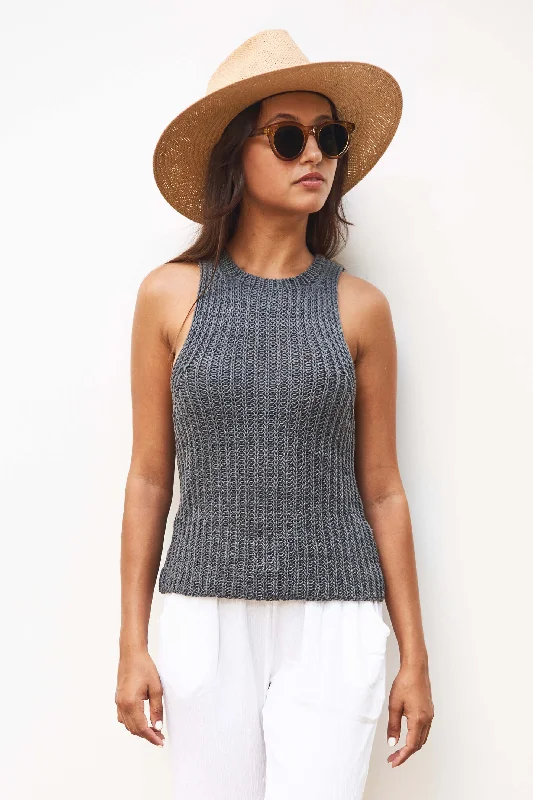 Knit Kit - Pyrite Tank beige tank top