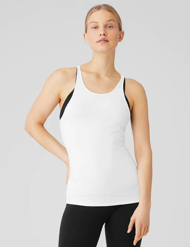 Select Tank - White glitter tank top