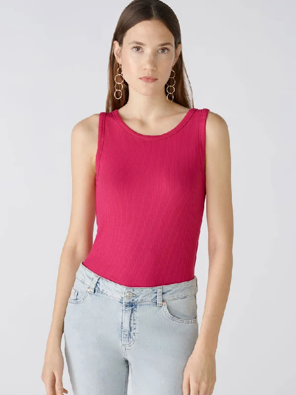 Oui Tank Top Pink layering tank top