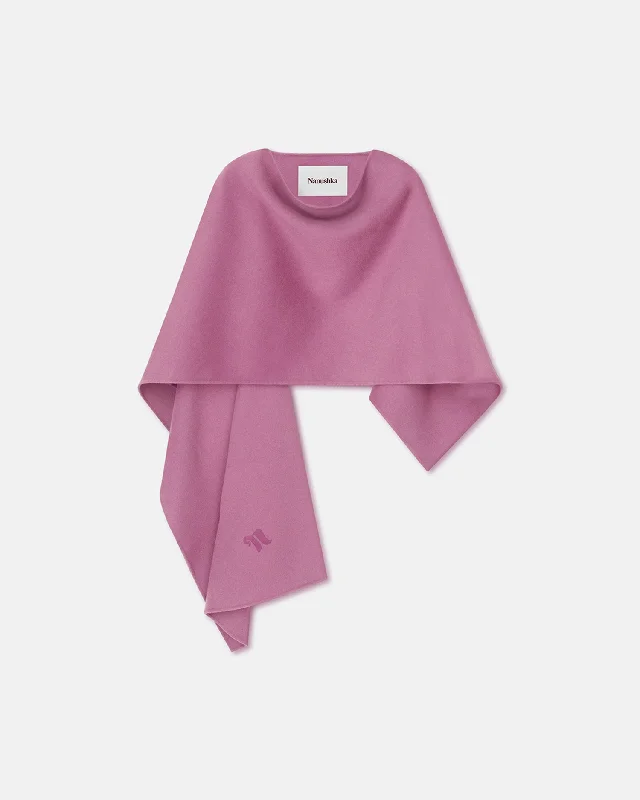 Kamin - Wool And Silk-Blend Shawl - Pink Luxurious Silk Shawl Cape