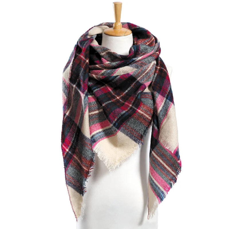 Top quality Winter Scarf Plaid Scarf Designer Unisex Acrylic Basic Shawls Women's Scarves hot sale VS051 Soft Printed Shawl Wrap