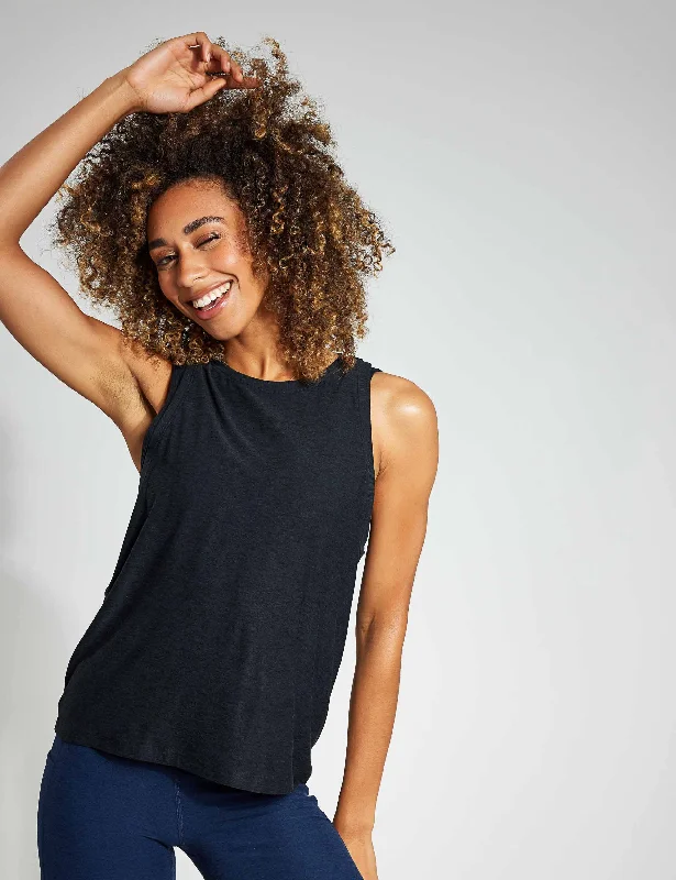 Featherweight Rebalance Tank - Darkest Night seamless tank top