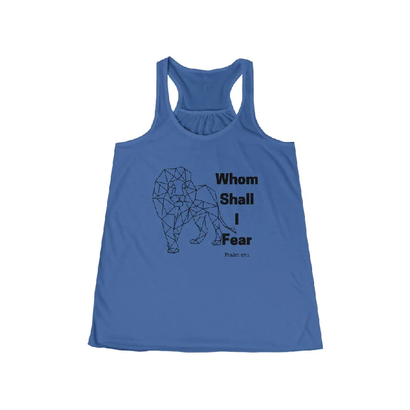 Whom Shall I Fear Women's Flowy Racerback Tank grey tank top