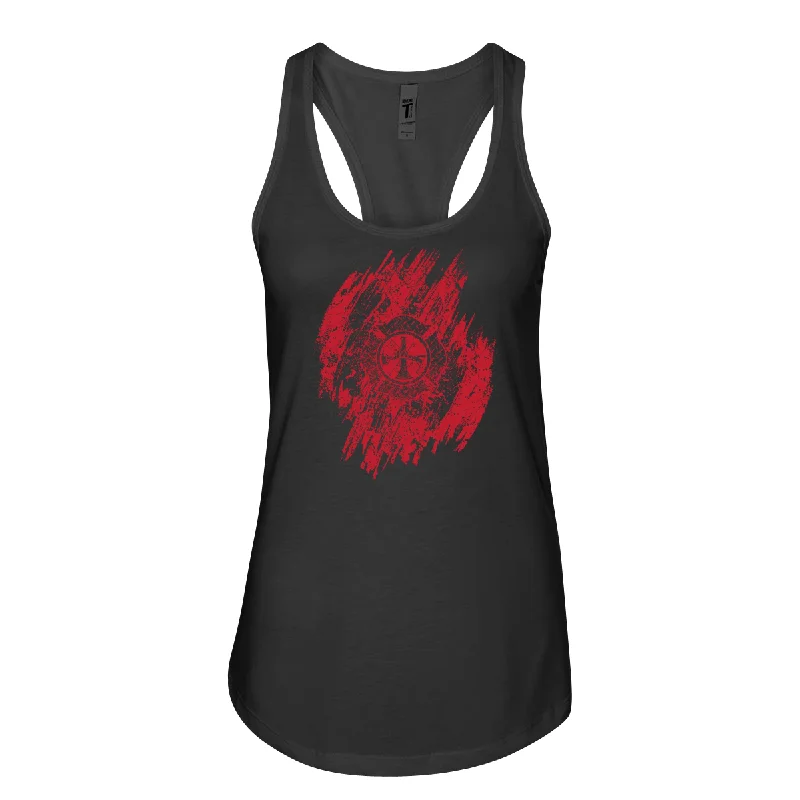 FFC 343 It Get's Messy Maltese Women's Racerback Tank cherry red tank