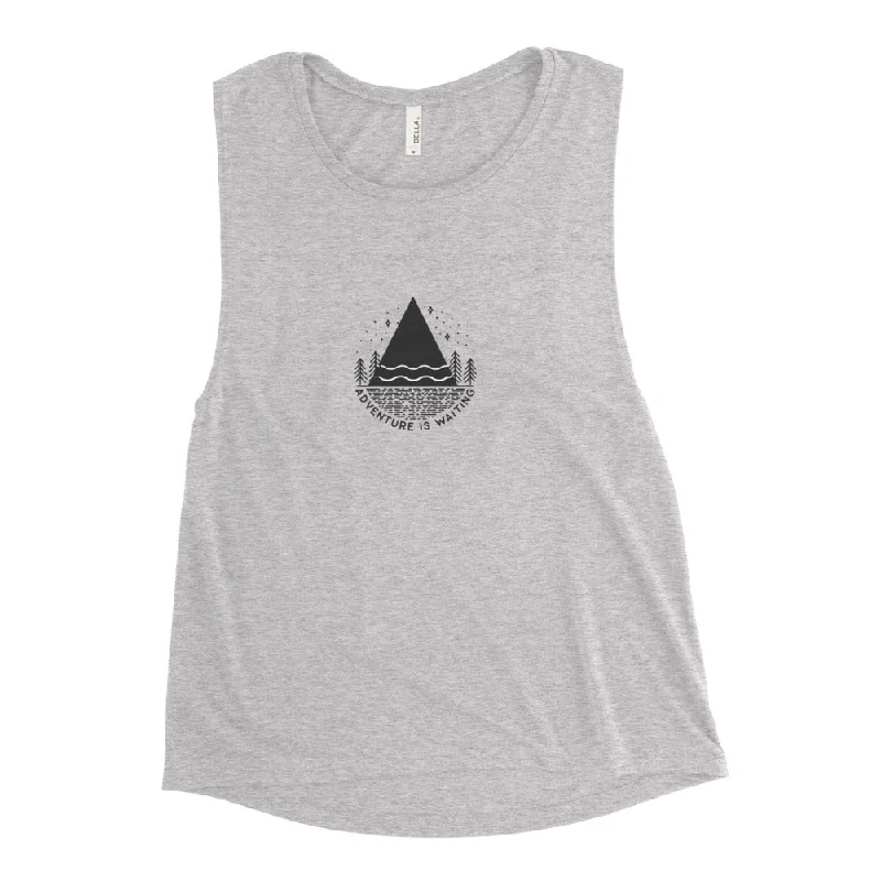 Adventure Women's Muscle Tank grey tank top