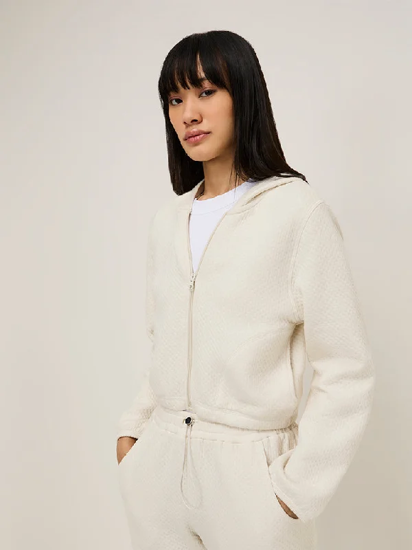Superstar Off-White Quilted Jacket Faux Fur Fabric Real Fur Fabric Shearling Fabric