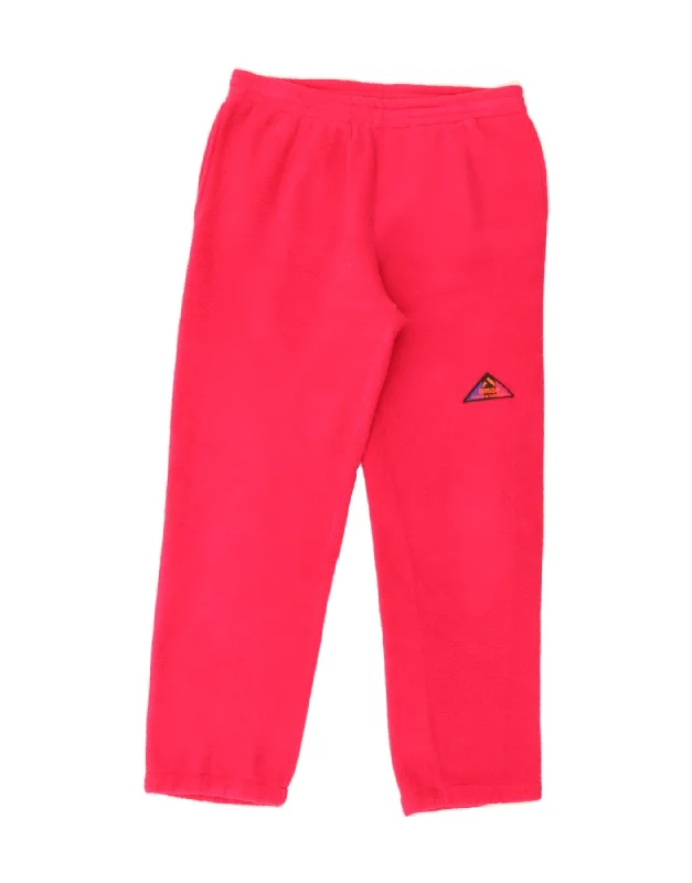 POLARTEC Womens Fleece Tracksuit Trousers UK 10 Small  Pink Polyester Trousers Spring Floral