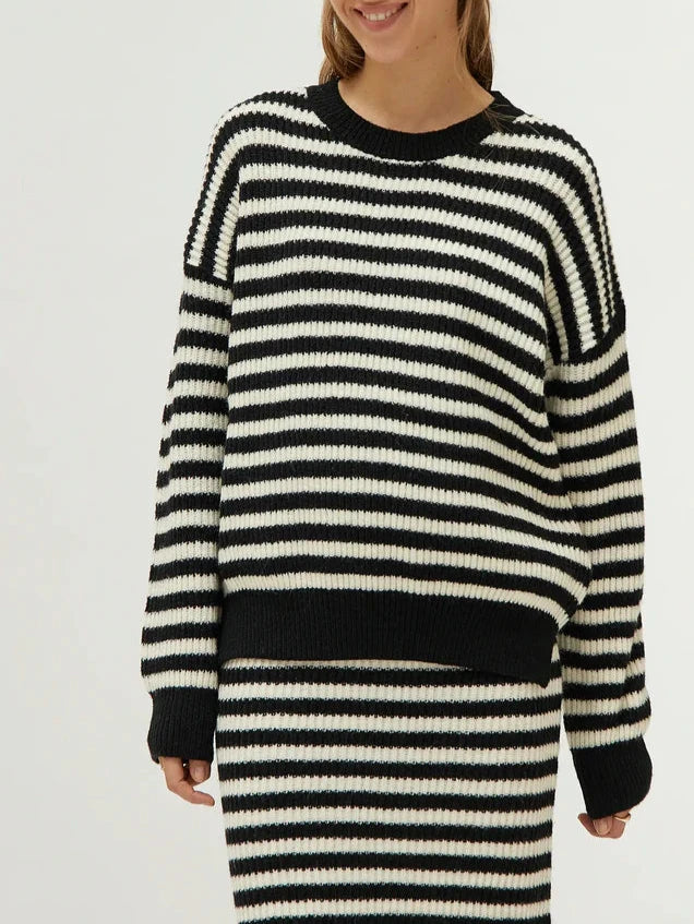 Alice Stripe Sweater Oversized Loose Flowy