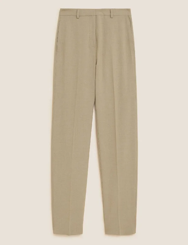 Straight Leg Trousers with Stretch Trousers Canvas Durable