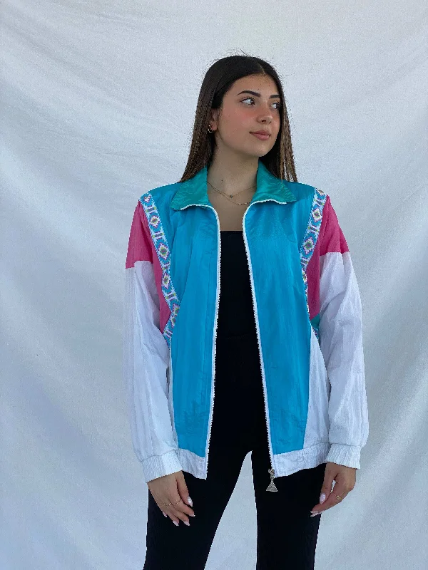 Vintage 80s/90s Casual Isle Windbreaker Jacket Size M Mesh Jacket Canvas Jacket Denim Jacket