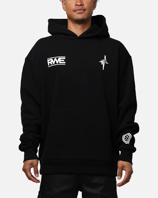 Overtime RWE Hoodie Black Cotton Hoodie Fleece Lining Warmth