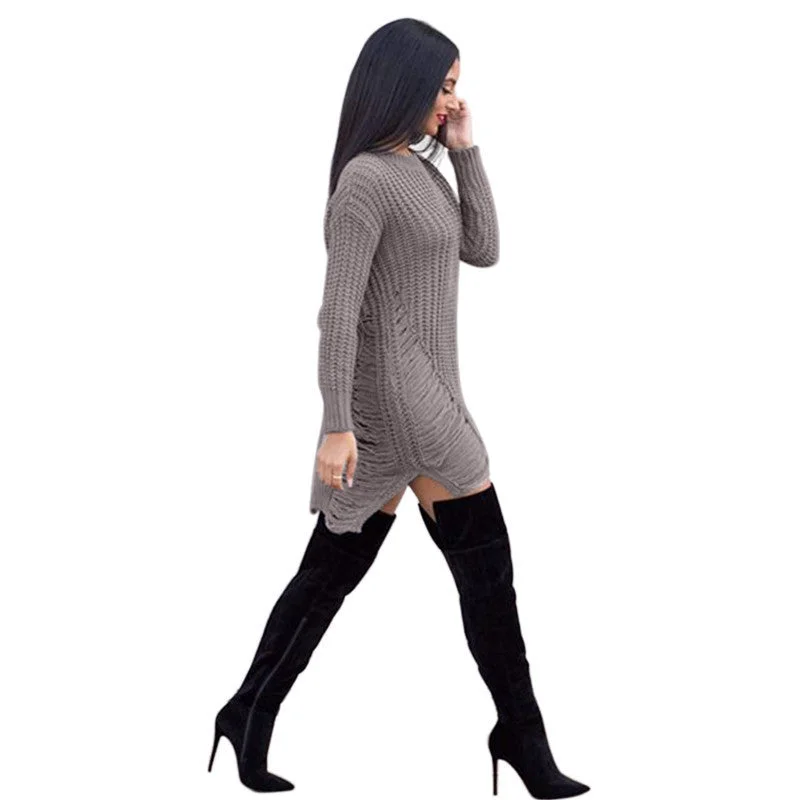 grey sweater dress