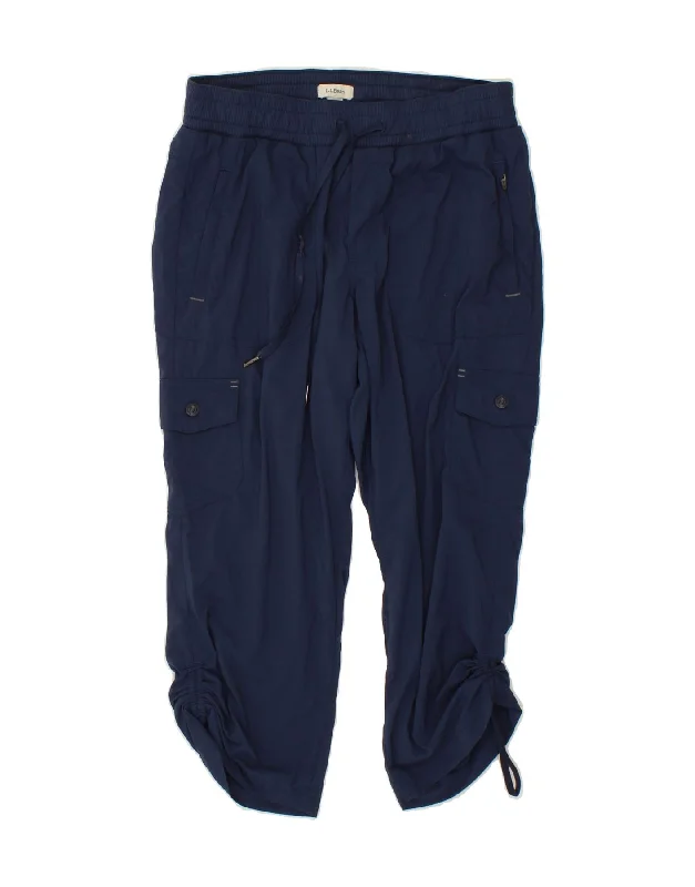 L.L.BEAN Womens Capri Cargo Tracksuit Trousers UK 10 Small  Navy Blue Trousers Occasion Special