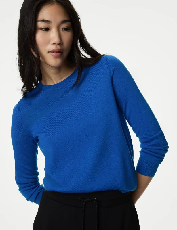 Pure Merino Wool Crew Neck Jumper High Neck Crew Neck V-Neck