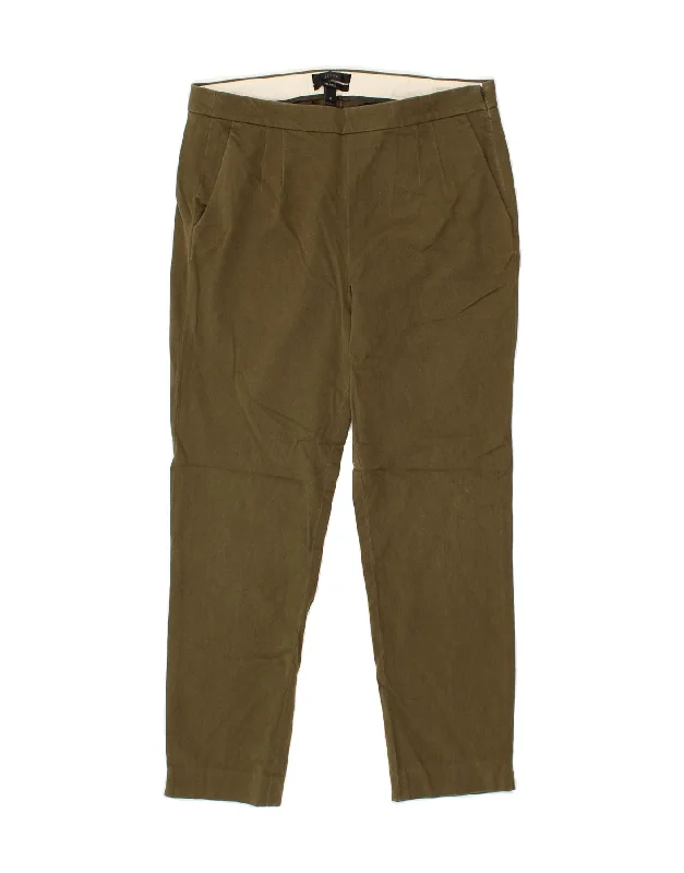 J. CREW Womens Martie Slim Chino Trousers US 4 Small W26 L25 Khaki Cotton Trousers Sale Discount