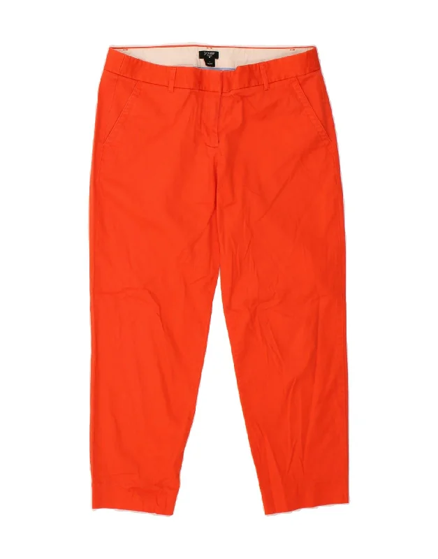 J. CREW Womens City Fit Slim Cropped Trousers US 6 Medium W30 L25 Orange Trousers Party Sparkling