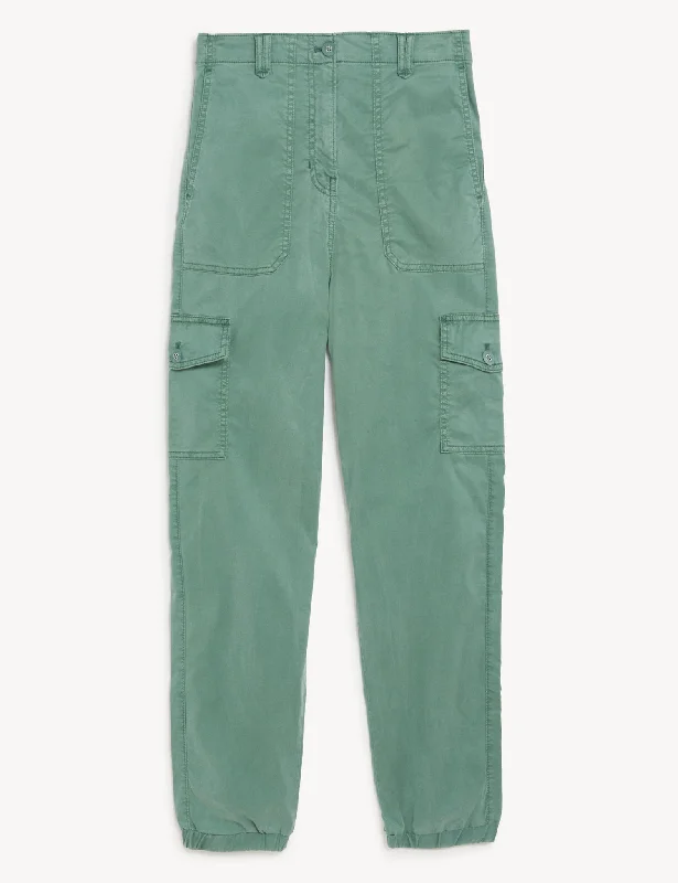 Tencel™ Rich Cargo Tea Dyed Trousers Trousers Timeless Classic