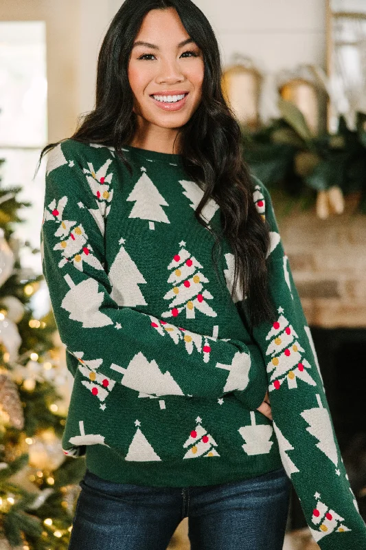 Time To Celebrate Green Christmas Tree Sweater Rayon Fabric Velvet Fabric Corduroy Fabric