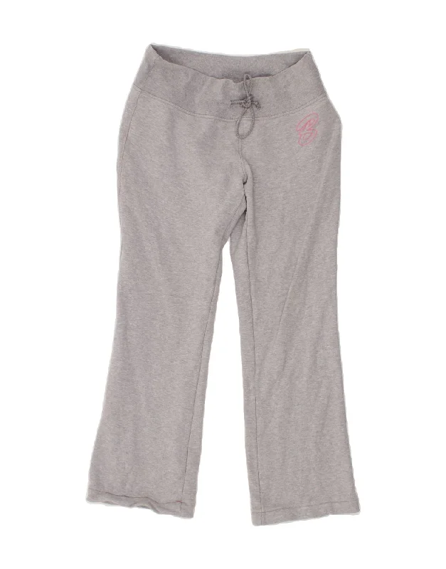 BENETTON Womens Tracksuit Trousers UK 10 Small Grey Cotton Trousers Harem Relaxed Fit