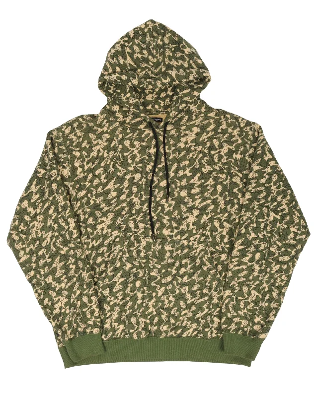 Murakami Camo Hoodie Hoodie with Oversized Fit Loose Comfortable