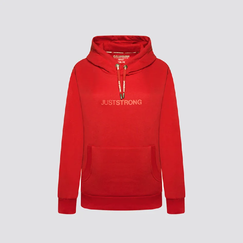 Core Hoodie - Ruby Red Zip Hoodie Drawstring Kangaroo Pocket